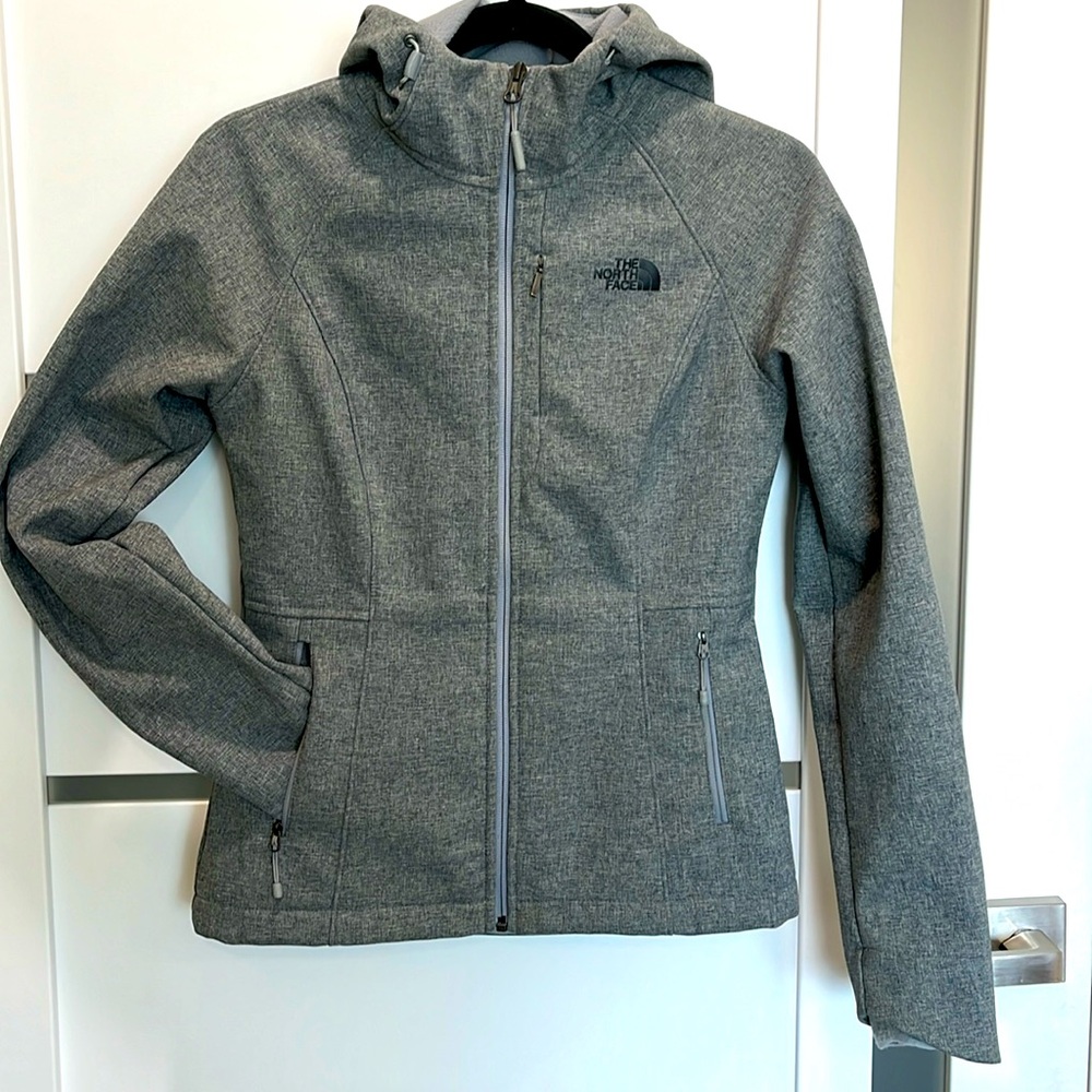 The North Face APEX Bionic Windwall Softshell Grey Zip Up Pockets Jacket XS